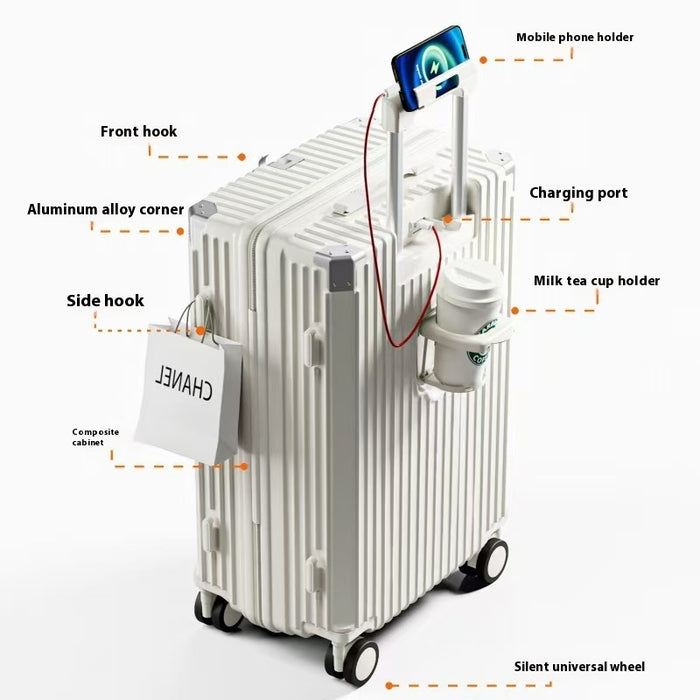 Maleta con ruedas multifuncional anticaídas, gruesa y de gran capacidad.