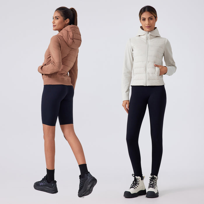 Doudoune fine à capuche pour femme, coupe-vent, imperméable et chaude