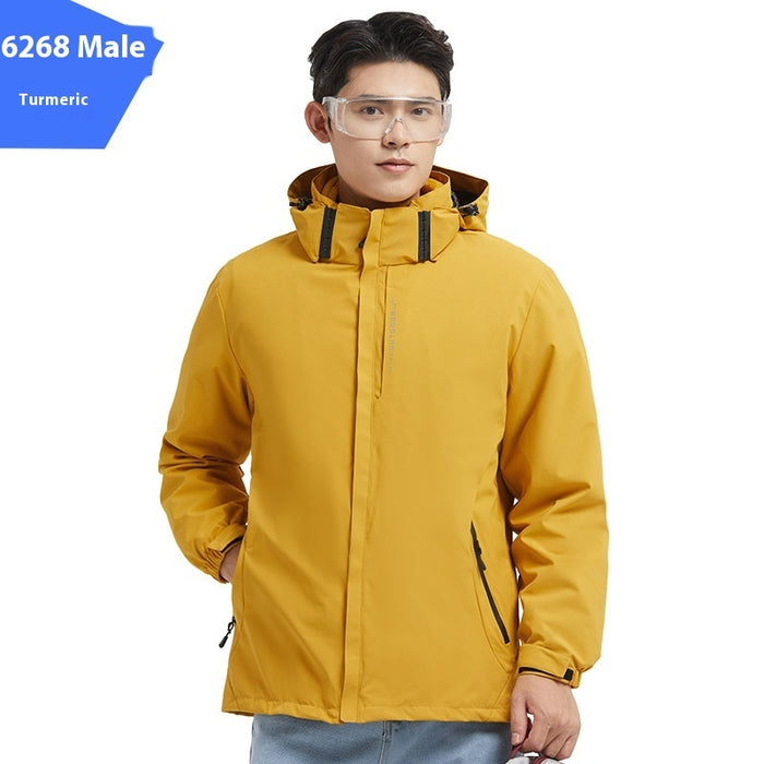 Chaqueta Shell Conjunto de dos piezas Abrigo Forro polar Extraíble Impermeable