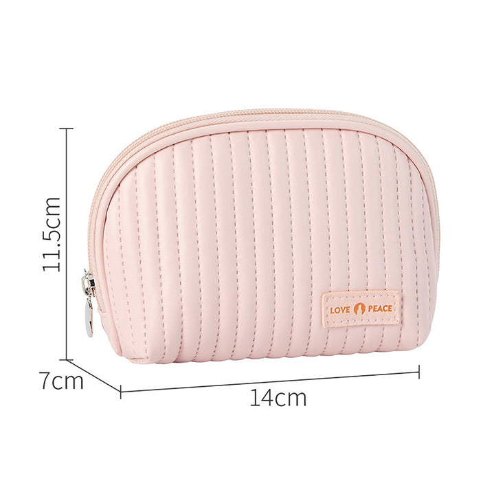 Trousse de toilette ronde, trousse de toilette de voyage mignonne pour femme, sac de toilette imperméable en cuir PU, grande capacité, toucher agréable, trousse de toilette portable