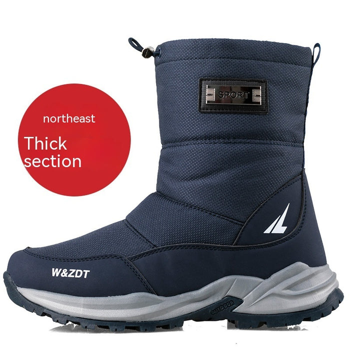 Bottes de neige imperméables et antidérapantes pour hommes, idéales pour l'hiver.