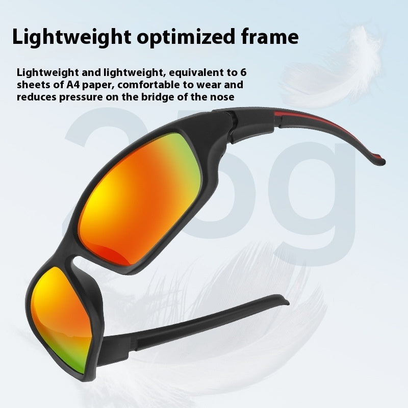 Lunettes de soleil professionnelles polarisées coupe-vent pour sports de plein air