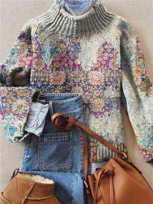 Nueva capa informal con estampado abstracto navideño tipo cárdigan