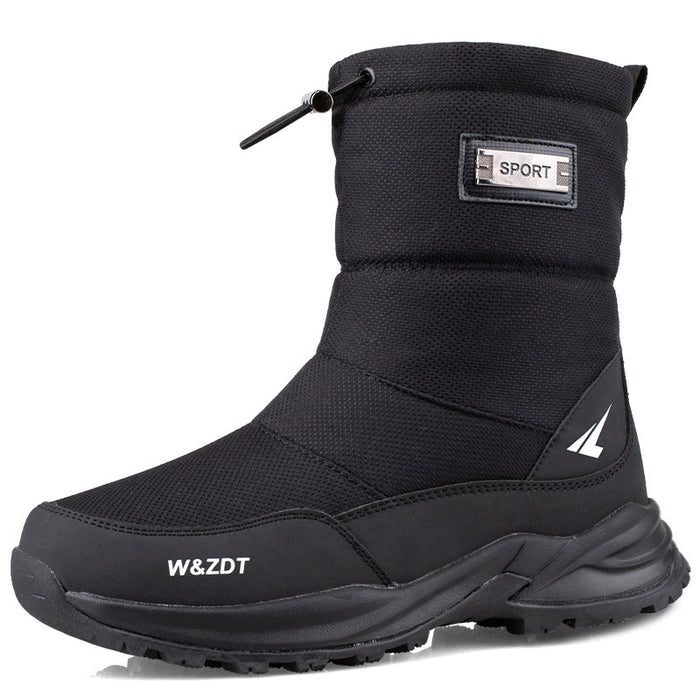Bottes de neige imperméables et antidérapantes pour hommes, idéales pour l'hiver.