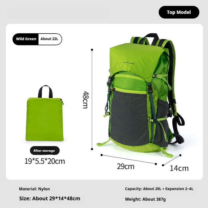 Sac à dos de randonnée professionnel imperméable et pliable pour l'alpinisme