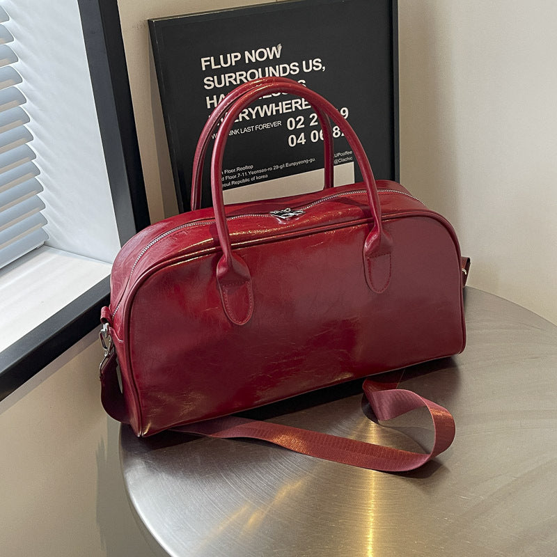 Bolsa de viaje ligera de piel sintética para mujer, de gran capacidad, para excursiones