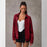 High-end Sophisticated Leather Jacket With A Lapel Collar And Zipper-front Cardigan Top