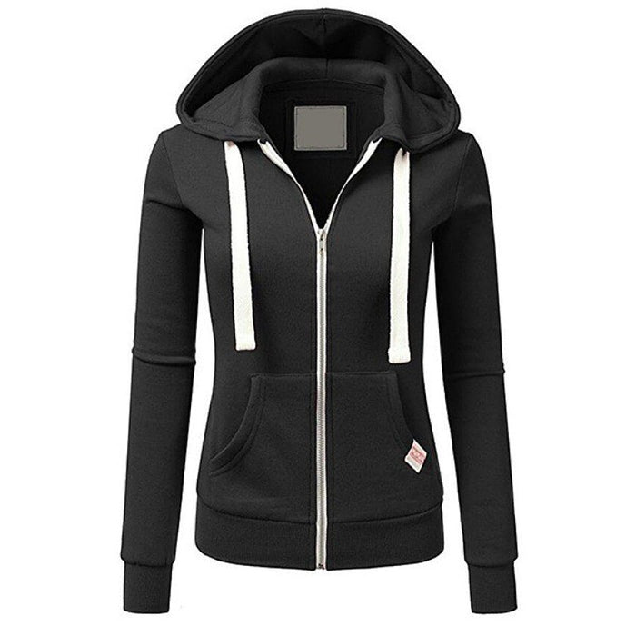 Cardigan sport décontracté pour femme avec sweat à capuche zippé