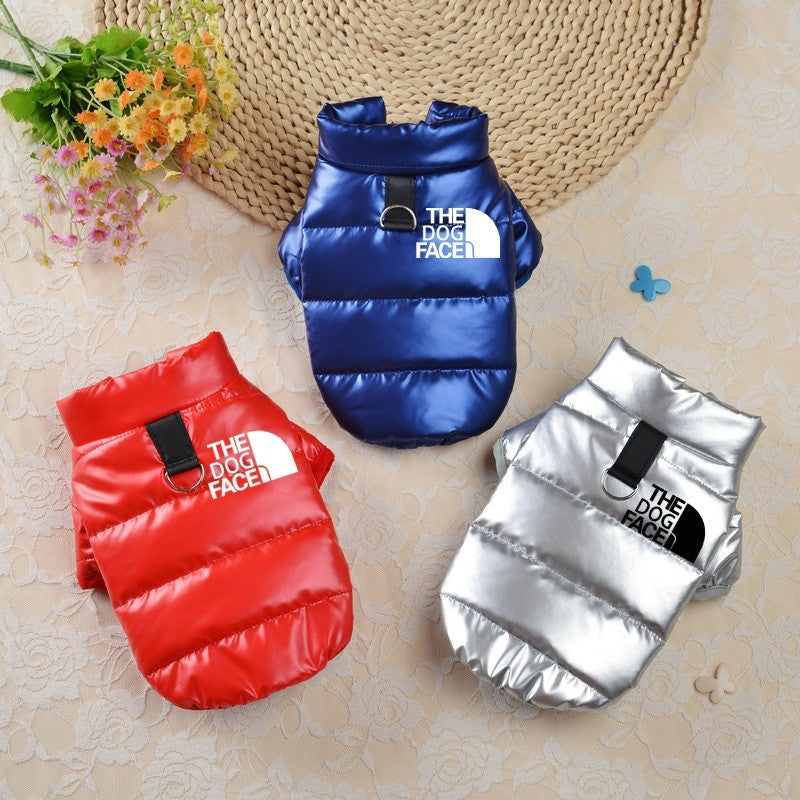 Chaleco de algodón con plumón para perro, grueso y cálido