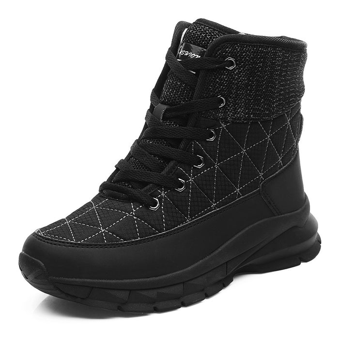 Bottes antidérapantes chaudes en coton pour l'extérieur, grandes tailles pour femmes