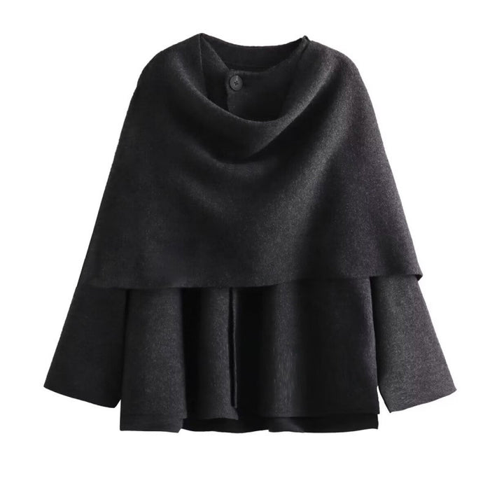Women's Loose Casual Cape Knitted Sweater Coat