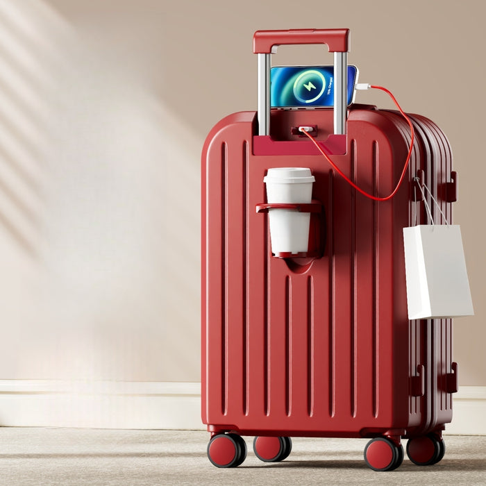 Petite valise légère à code, valise résistante à roulettes