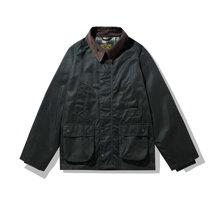 Waterproof Safari Jacket Oil Wax Jacket Trench Coat Overalls