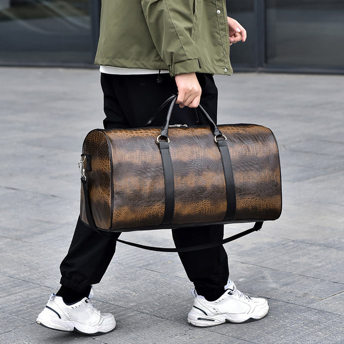 Sac de voyage à motif crocodile, personnalisé, pour sports de plein air, pour hommes