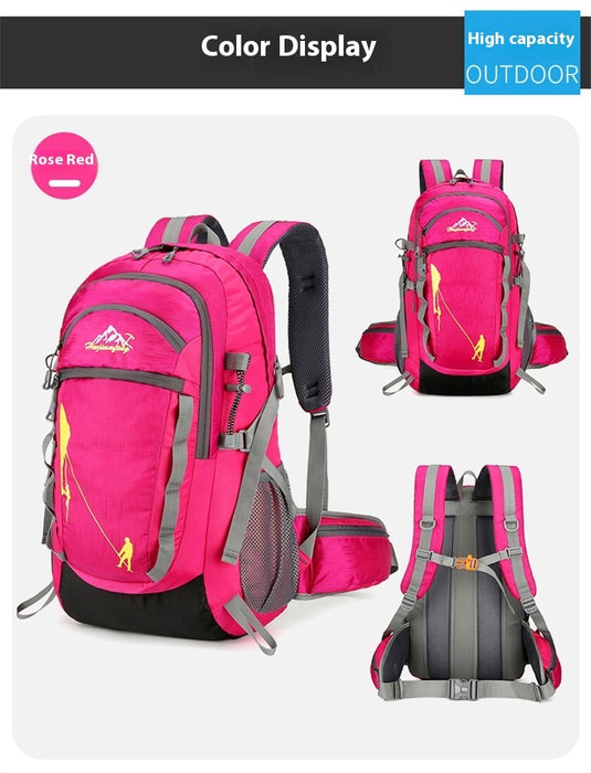 Sac à dos multifonctionnel en nylon pour sports de plein air, alpinisme, randonnée et camping