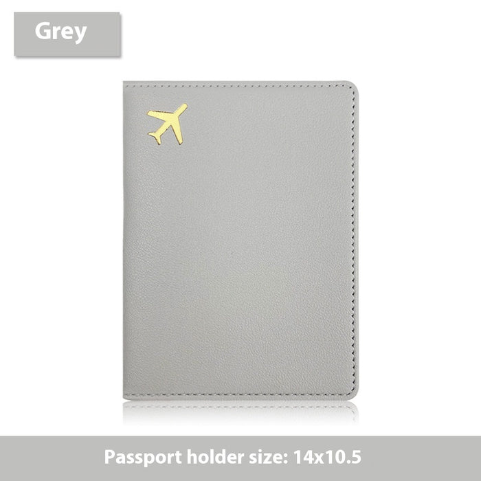 Étui multifonctionnel pour passeport en cuir PU