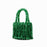 New Dual-color Amber Acrylic Cat-eye Bead Pure Hand-braided Bag