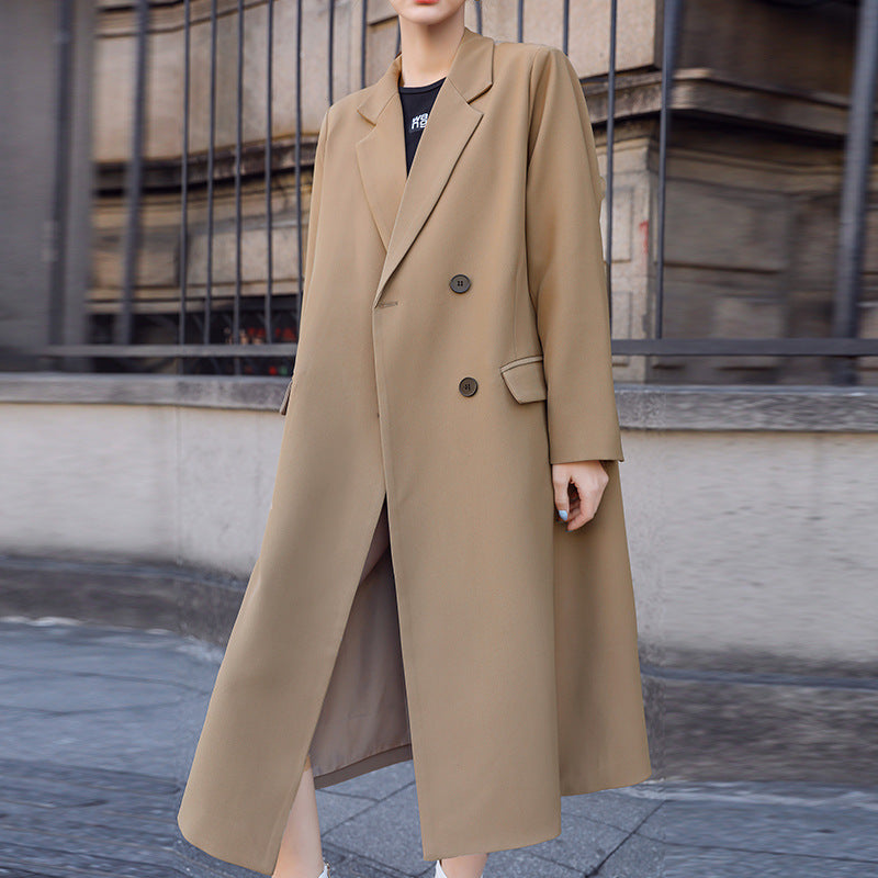 Casual Plus-size Womens Long Blazer