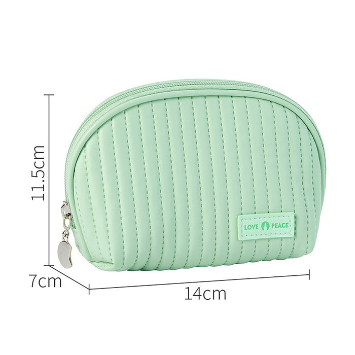 Trousse de toilette ronde, trousse de toilette de voyage mignonne pour femme, sac de toilette imperméable en cuir PU, grande capacité, toucher agréable, trousse de toilette portable