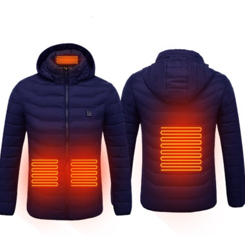 Nouvelle veste chauffante électrique USB en coton, vêtement thermique chauffant, gilet chauffant pour homme, vêtements d'hiver