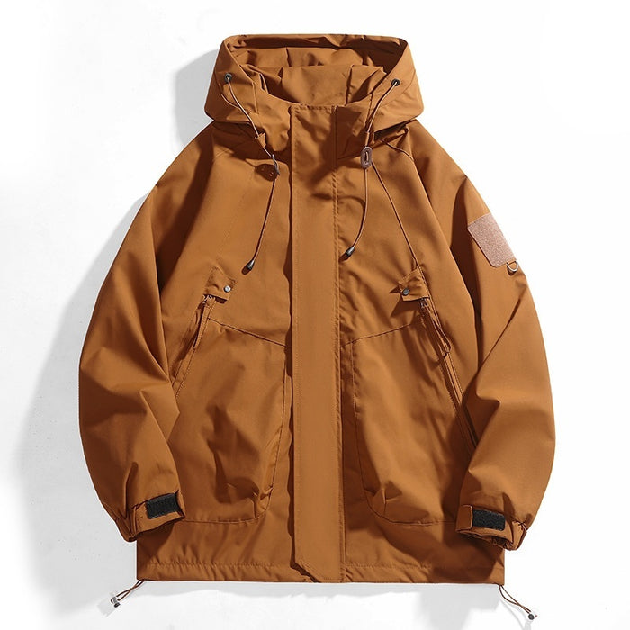 Veste cargo ample imperméable à capuche
