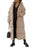 Hooded Solid Color Long Casual Zip Coat