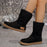 Women's Snow Boots Winter Warm Non-slip Flat Mid-calf Boot Plus Velvet And Thickened Cotton Shoes