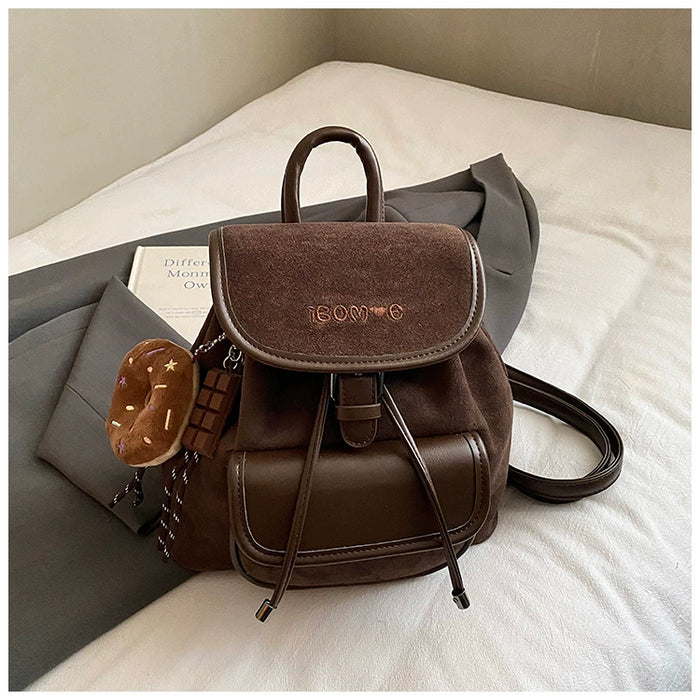 Preppy-style Commuter Backpack Fashionable And Vintage Travel Bag