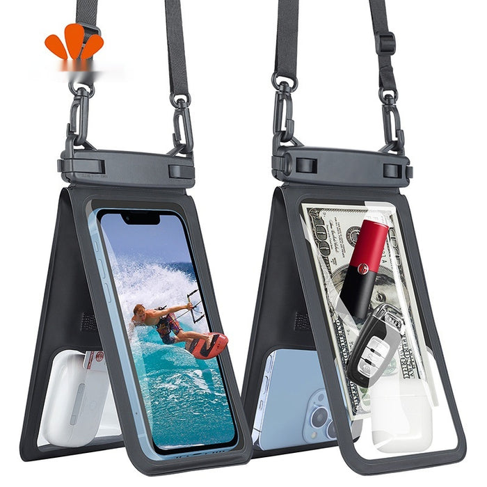 Double Compartment Phone Waterproof Bag For Beach Swimming