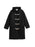 Long Black Toggle Button Wool Coat Women's Woolen Coat