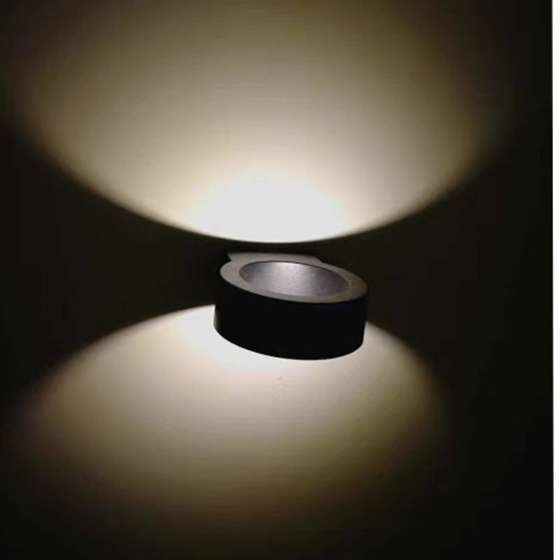 Lámpara de pared redonda para exterior Lámpara de pared de jardín moderna y sencilla para exterior