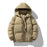 Men's Hoodie Coat Winter Fashion Solid ZIp-up Thickened Cotton-padded Jacket Casual Warm Outwear Top Clothing