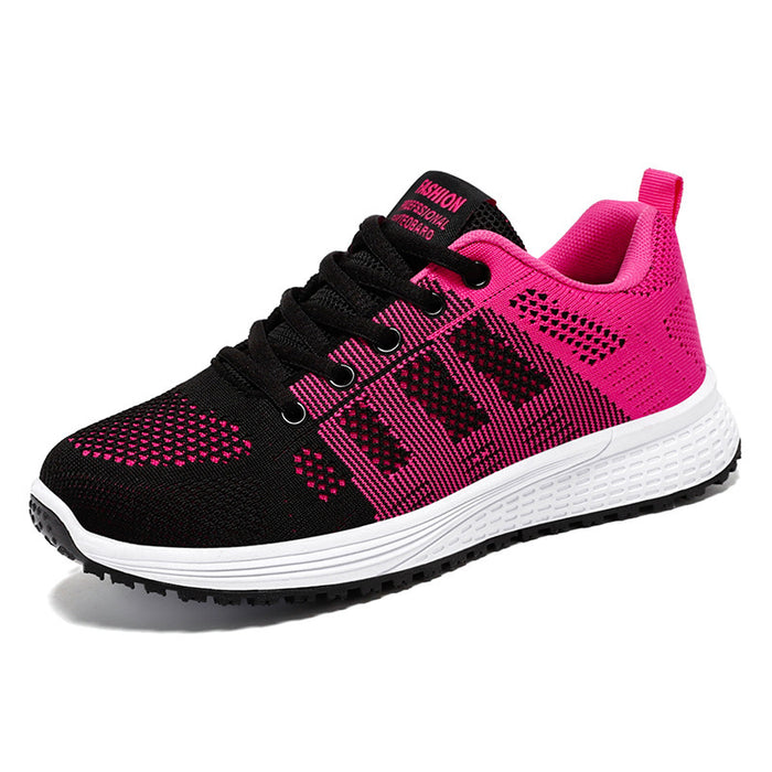 Zapatillas de running para mujer, informales, suaves, transpirables, cómodas, de punto volador