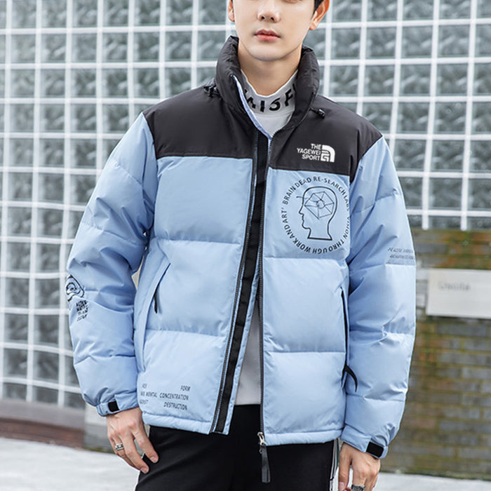 Chaqueta de plumas para parejas, abrigo holgado y cálido, impermeable.