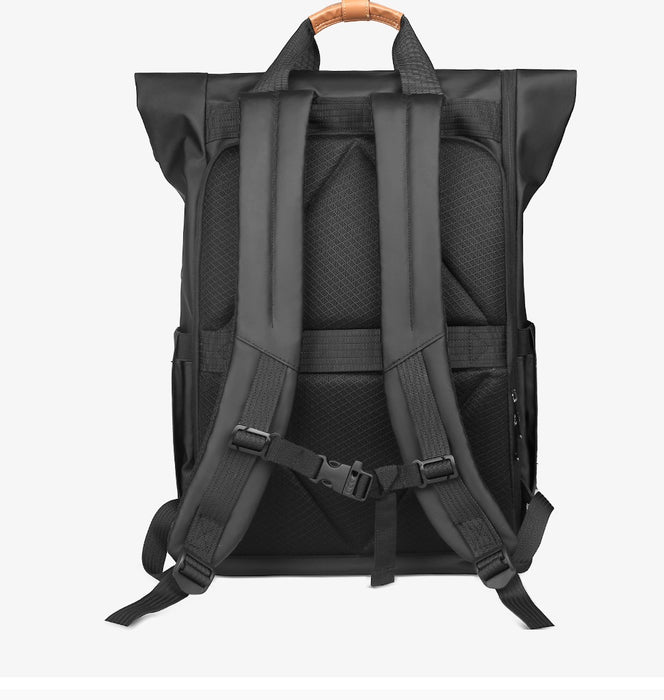 Sac à dos incurvé à fermeture latérale pour homme, idéal pour les loisirs et les déplacements