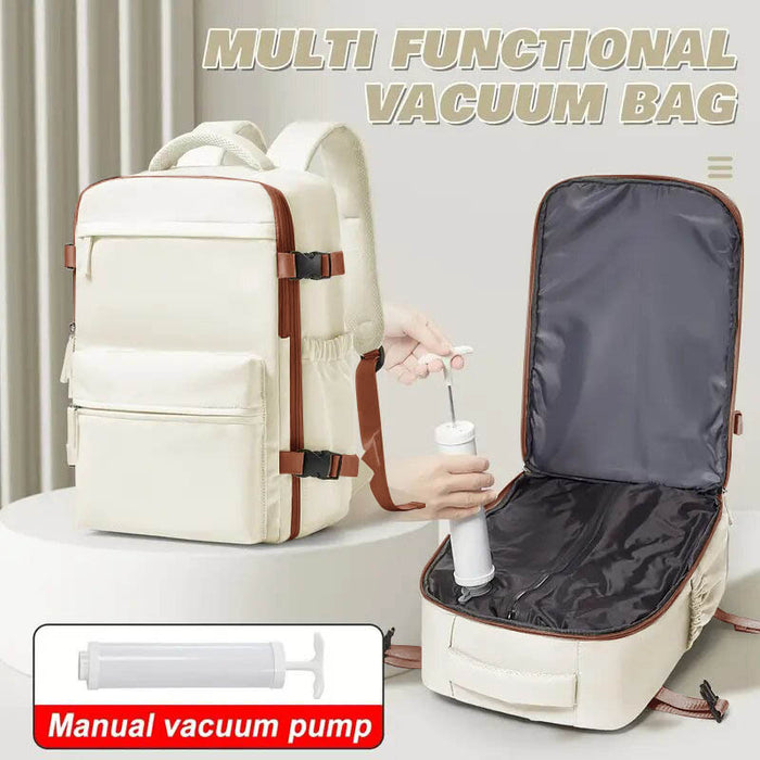 Female Minimalist Vacuum Compression Large Capacity Backpack