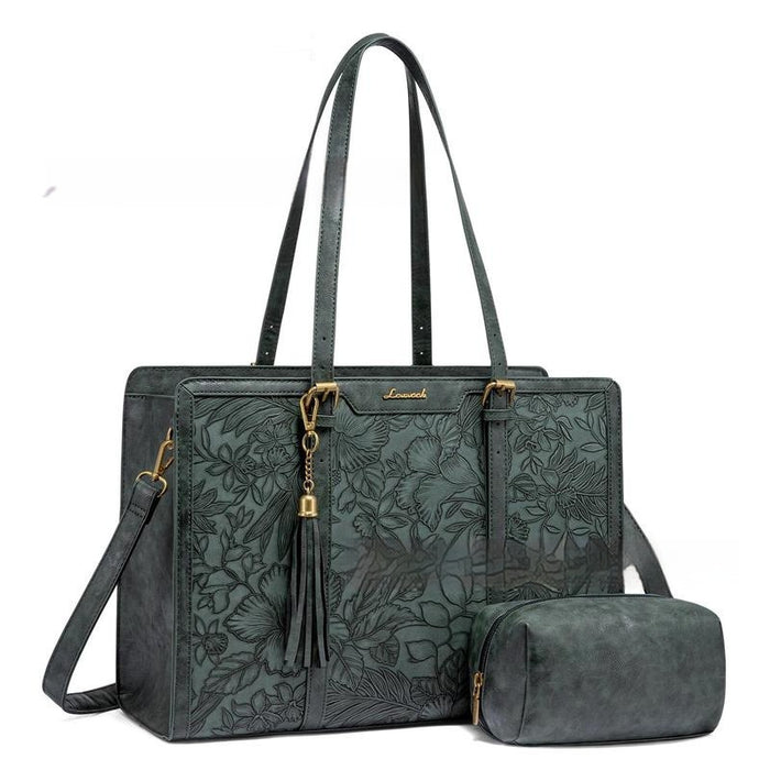 Women's Laptop Bag Vintage Leather Large Capacity