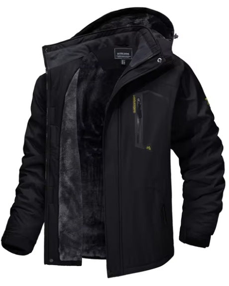 Nouvelle veste à capuche imperméable, thermique et coupe-vent pour homme, idéale pour l'automne et l'hiver.