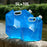 Sac à eau pliable et portable en PVC pour le camping et la randonnée.