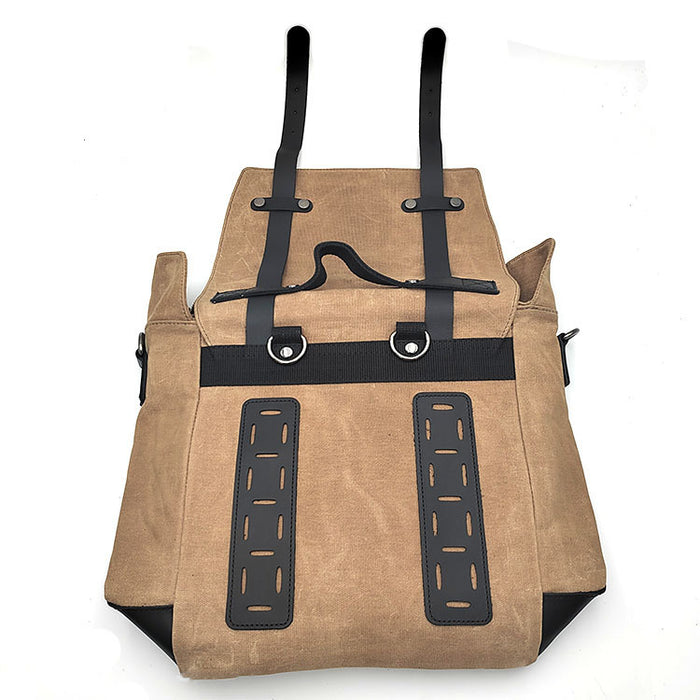 Sacoche latérale de moto en toile épaisse imperméable et de grande capacité