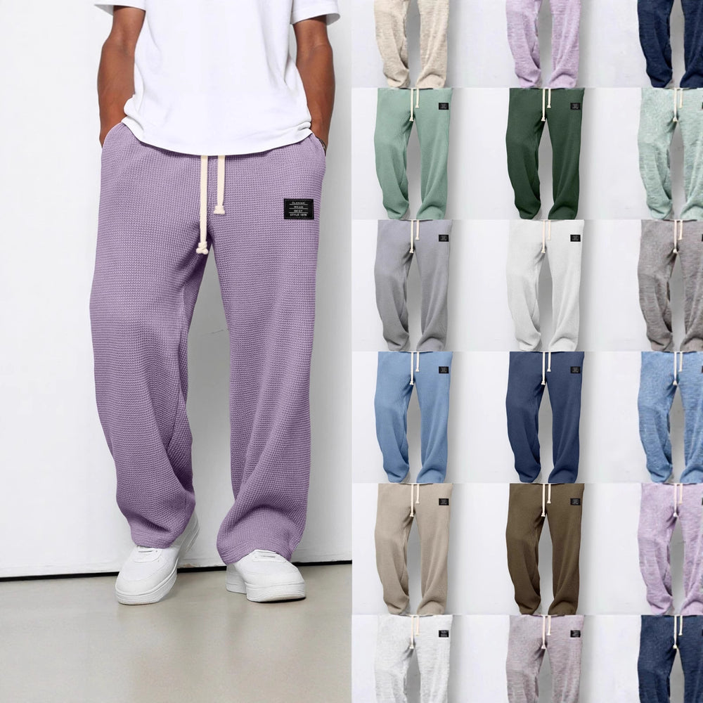 Pantalon de sport décontracté ample et droit pour homme, collection printemps-automne.