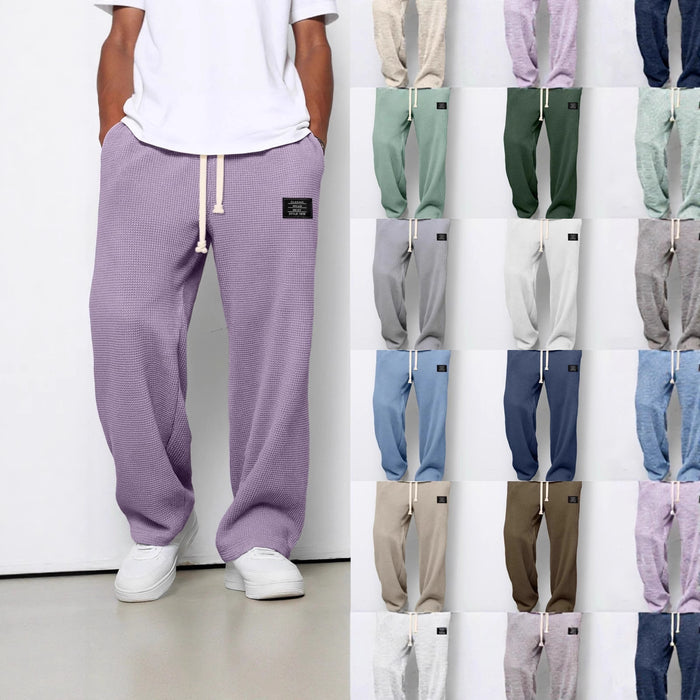 Pantalon de sport décontracté ample et droit pour homme, collection printemps-automne.