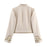 Design Padded Shoulder Rope Knot Button Jacket Coat