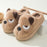 Warm And Cute Puppy Platform Non Slip Cotton Slippers