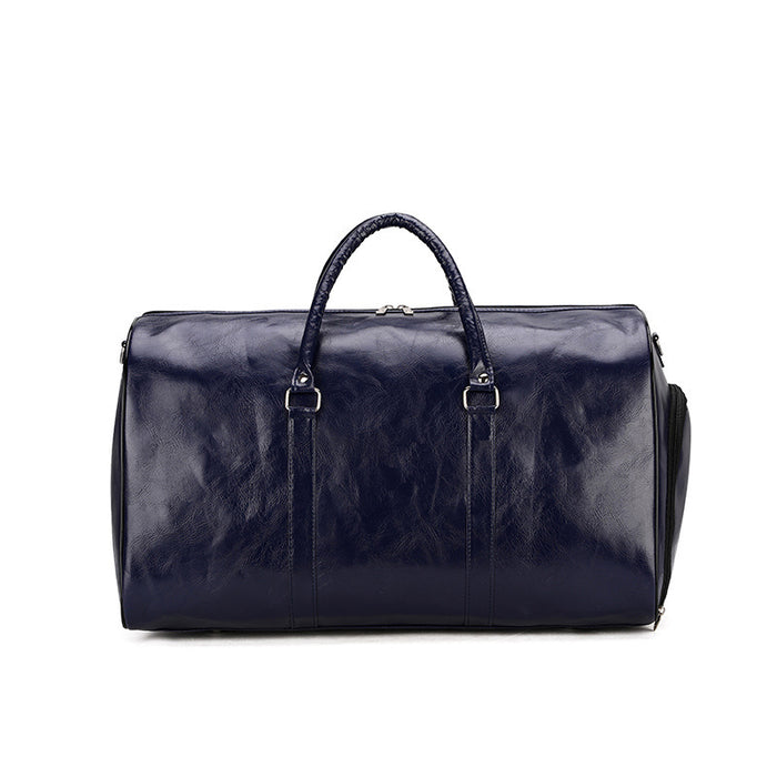 Sac de voyage d'affaires rétro en PU, grande capacité, pour courts séjours.