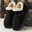 Zapatos de invierno de felpa de algodón para mujer y hombre, cálidos zapatos de gamuza para casa para padres, zapatos de jardín de suela gruesa de color sólido para exteriores