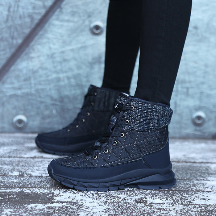 Bottes antidérapantes chaudes en coton pour l'extérieur, grandes tailles pour femmes