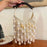 French Chictastic Cloud Shell Beaded Cream Handbag