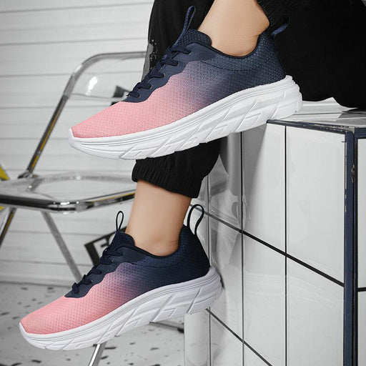 Chaussures de voyage pour hommes, baskets compensées confortables en maille respirante.