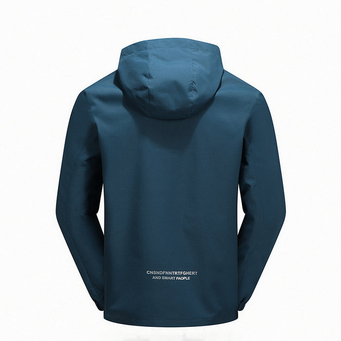 Chaqueta cortavientos con capucha informal de moda